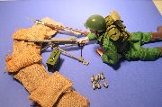 Action Soldier Airborne Combat Machine Gunner